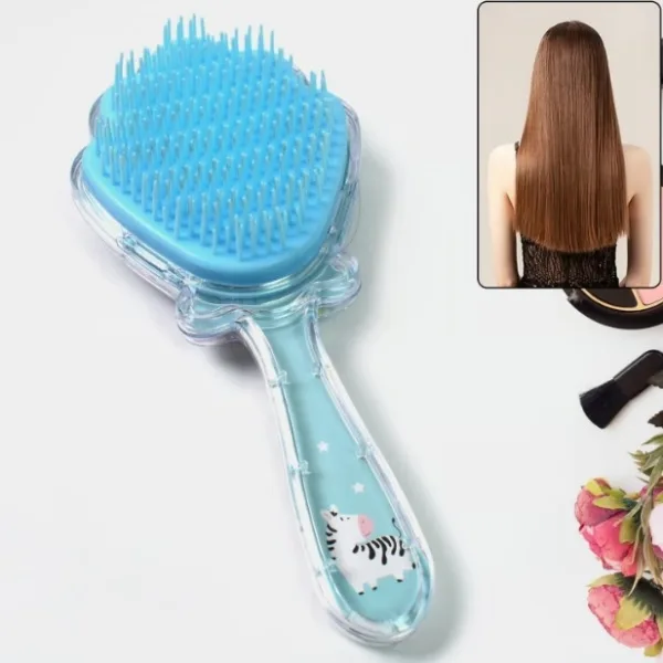 Cartoon Hair Brush Massage Shower Comb Blur Wet Salon (1 Pc ), Hair accessories