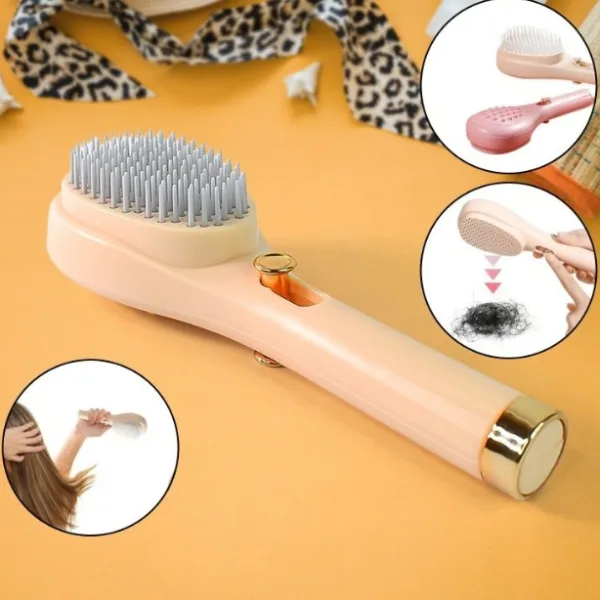 Self-Cleaning Anti-Static Massage Comb (1 Pc)