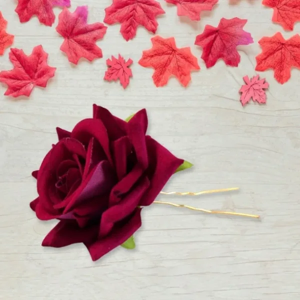 Colourful Flowing Flower Hair Pin (4 Pcs Set / Mix Color), Hair accessories