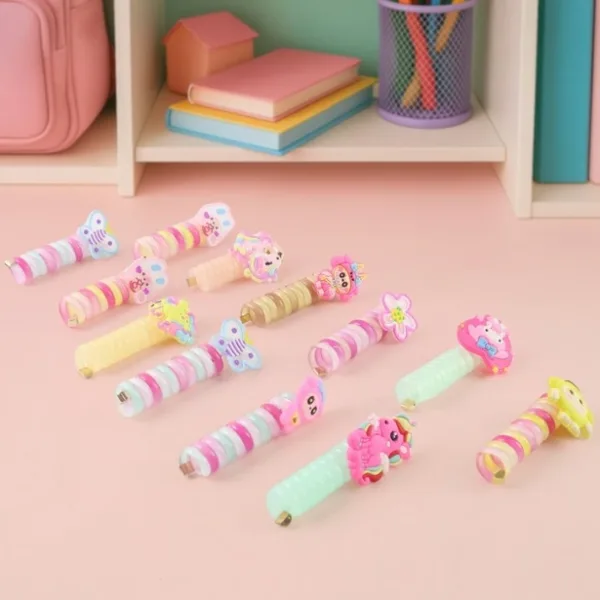 Spiral Hair Braiding Clips for Kids (12 Pc / Mix Design)