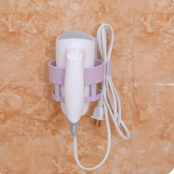 Self Adhesive Hair Dryer Holder Bathroom Wall Storage Shelf Organizer Stand, Hair accessories
