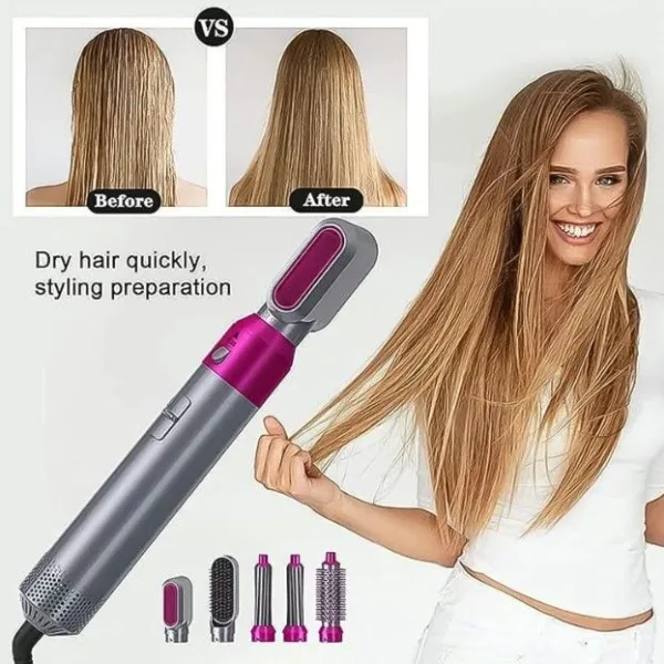 5 In 1 Hair Dryer Brush, Multifunctional Hot Air Styler Hair Tools