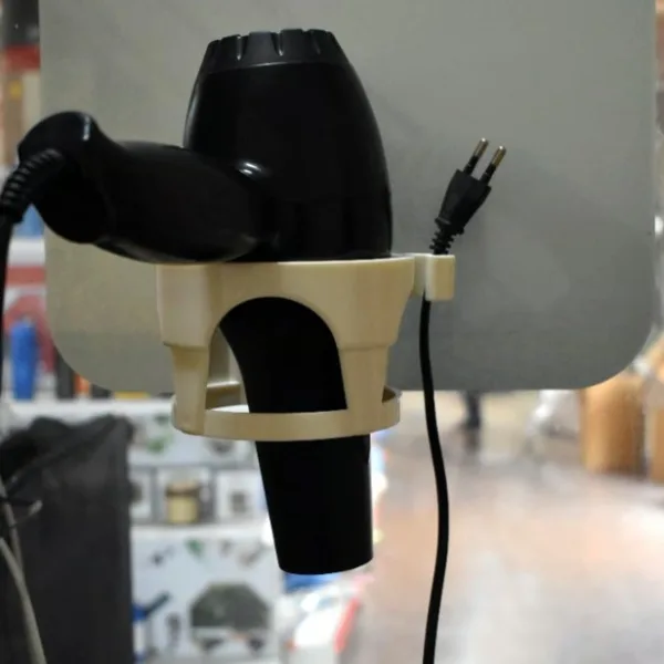 Hair Dryer Holder with Suction - Wall-Mount Bathroom Organizer for Women & Girls