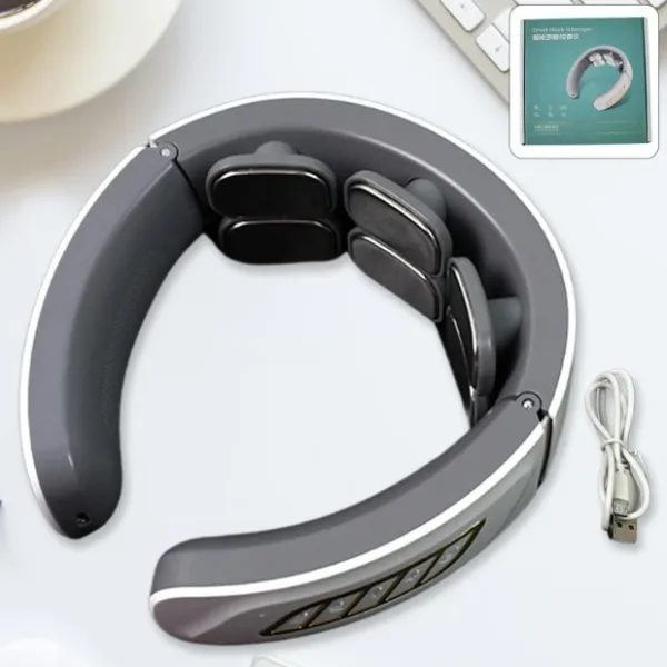 6 Heads Smart Electric Neck and Back Pulse Massager Wireless (1 Pc)