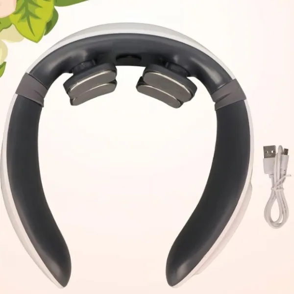 4 Heads Smart Electric Neck and Back Pulse Massager (1 Pc)