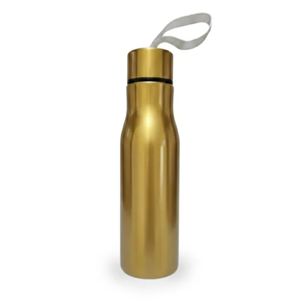 Premium Stainless Steel Water Bottle | Single Wall & Leak-Proof | 500ml Metallic Glossy Finish | Golden
