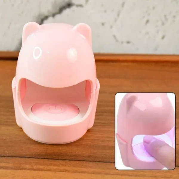 Mini LED Nail Dryer – USB Rechargeable Nail Polish Curing Lamp (1 Pc)