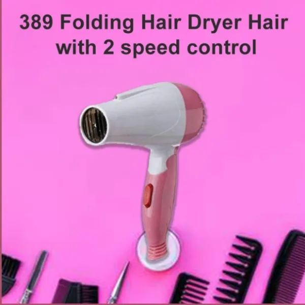 Folding Hair Dryer Hair with 2 speed control
