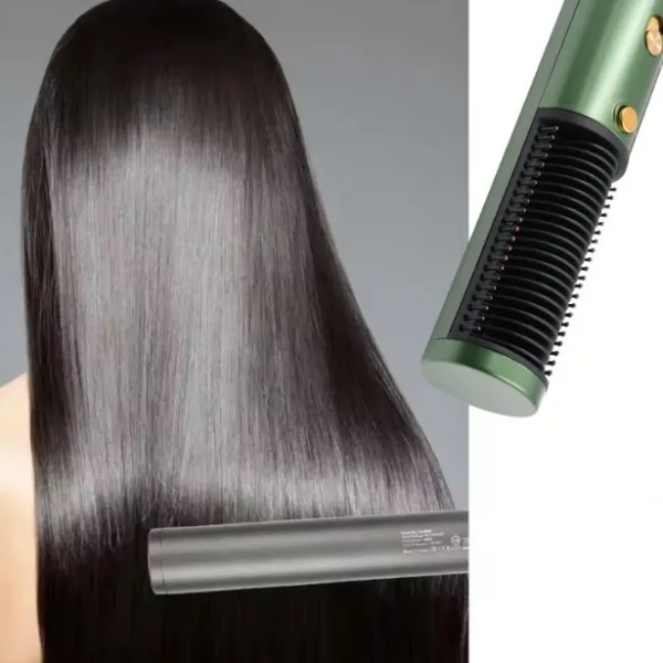 Hair Straightener Comb, Anti Scald Hot Comb Negative Ion Hair Straightener Brush Straightener 3 Gear Constant Temperature for Quick and Professional Hair Salon at Home (1200w), Hair accessories