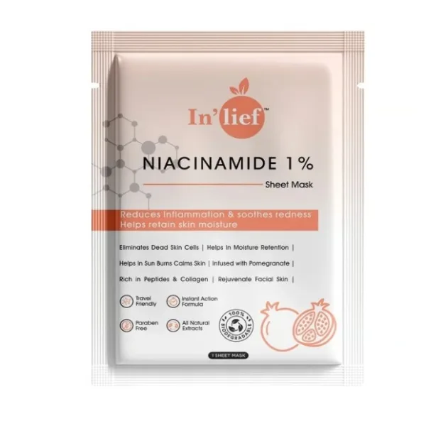 In’lief Niacinamide 1% Hydrating & Calming Facial Sheet Mask (1 Pc)