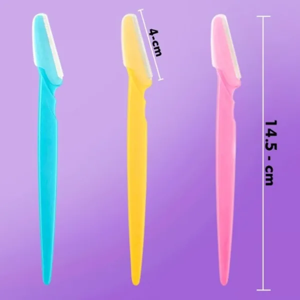 Eyebrow Painless Facial Hair Remover Razor for Face, Women and Men (3 Pack)
